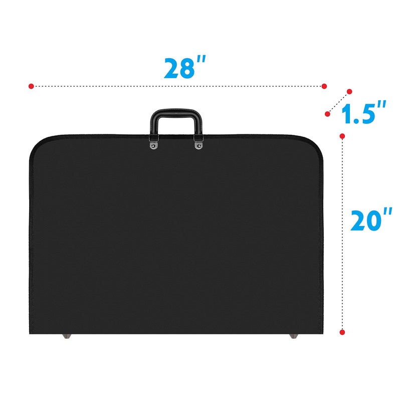 Vantasii Black Spill-Resistant Art Artist Portfolio Sketching Supplies Case A2 Size with Reinforcing Plate & Shoulder Strap for Students, Designers. (28â€ x20â€x1.5â€) - Image 5